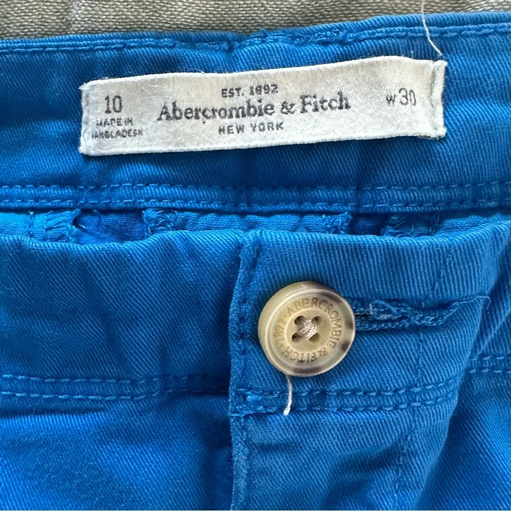 Abercrombie & Fitch Y2K Vintage Blue Micro Shorts Size 10 - Picture 3 of 7